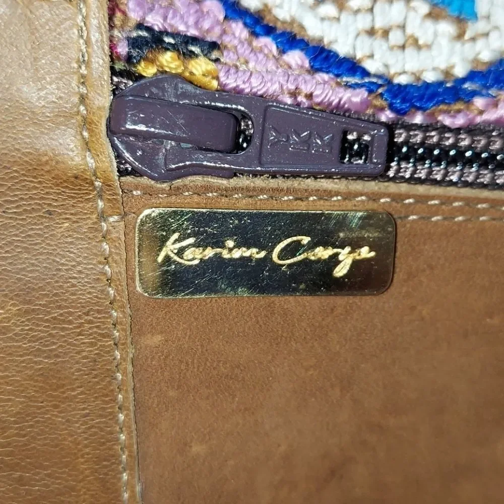 Karim Corzo Embroidered Tall Leather Boots Sz 36